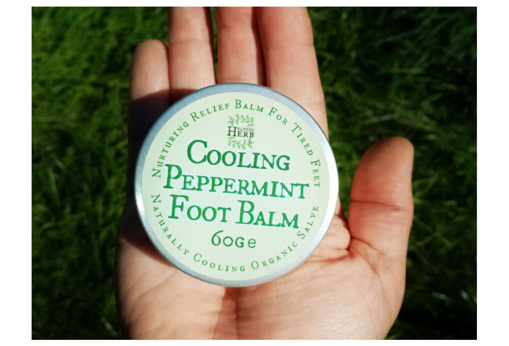 cooling peppermint foot balm